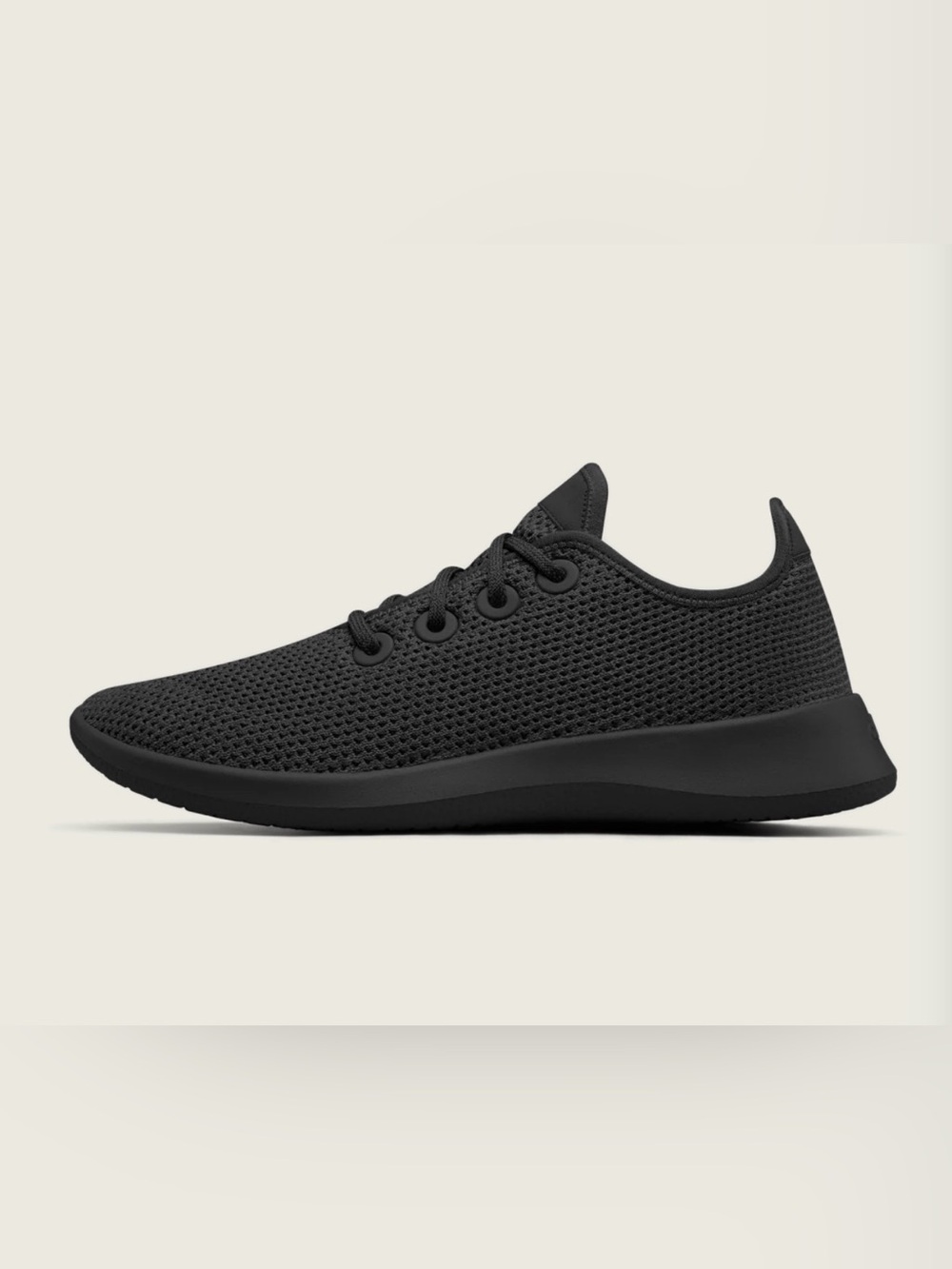 Men's Lightweight Breathable Lace-Up Sneakers - Black